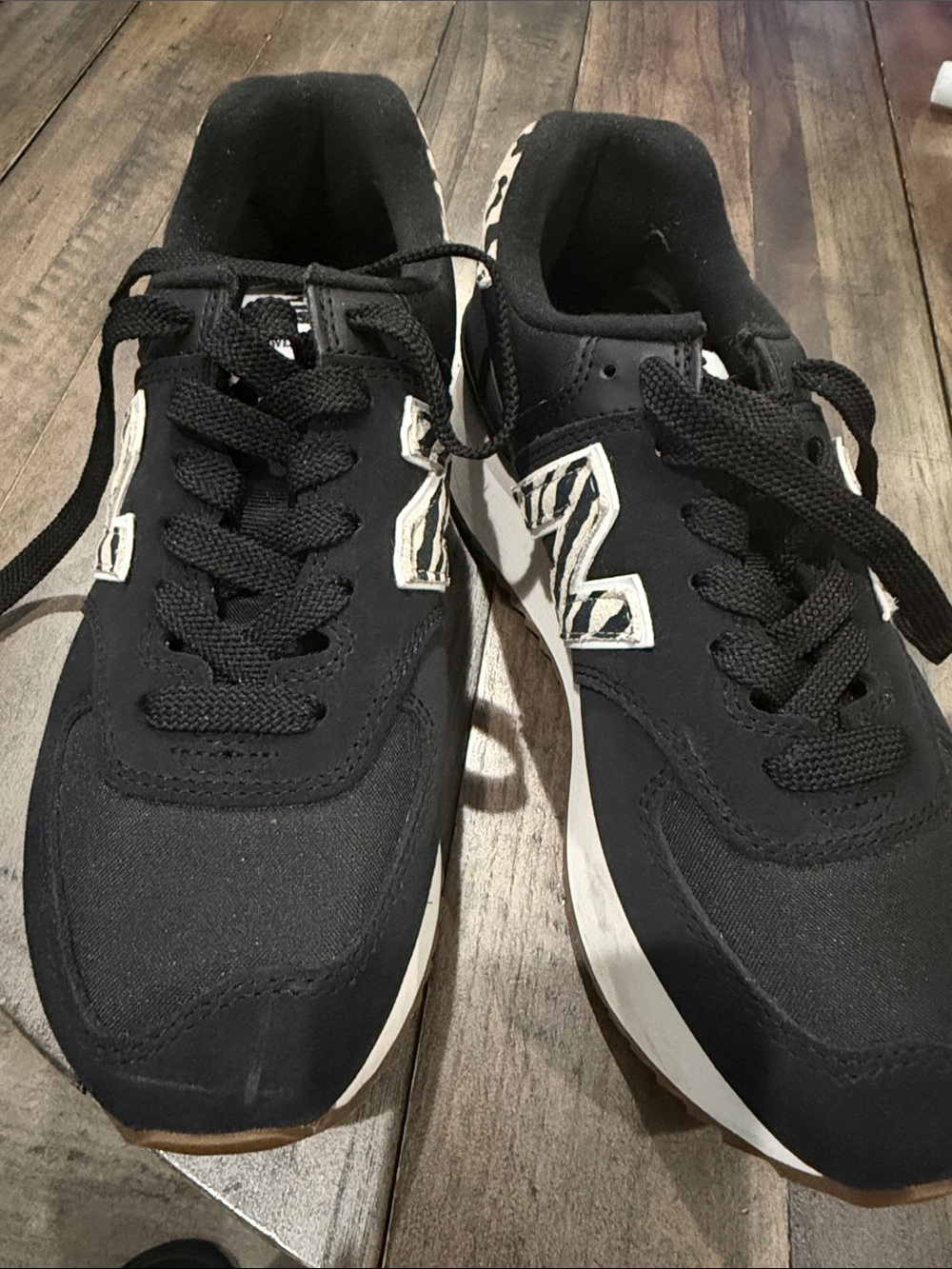 New Balance Black Athletic Sneakers with White Accents